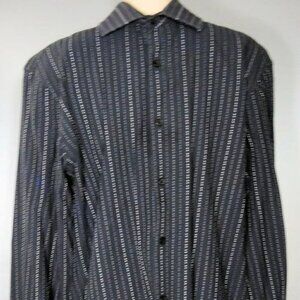 Pronto Uomo Back w/ Dot Lines Dress Shirt Size Large